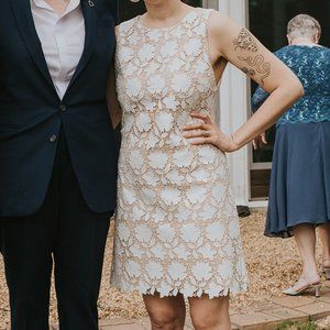 Alice + Olivia Clyde Floral Faux Leather Shift Dress